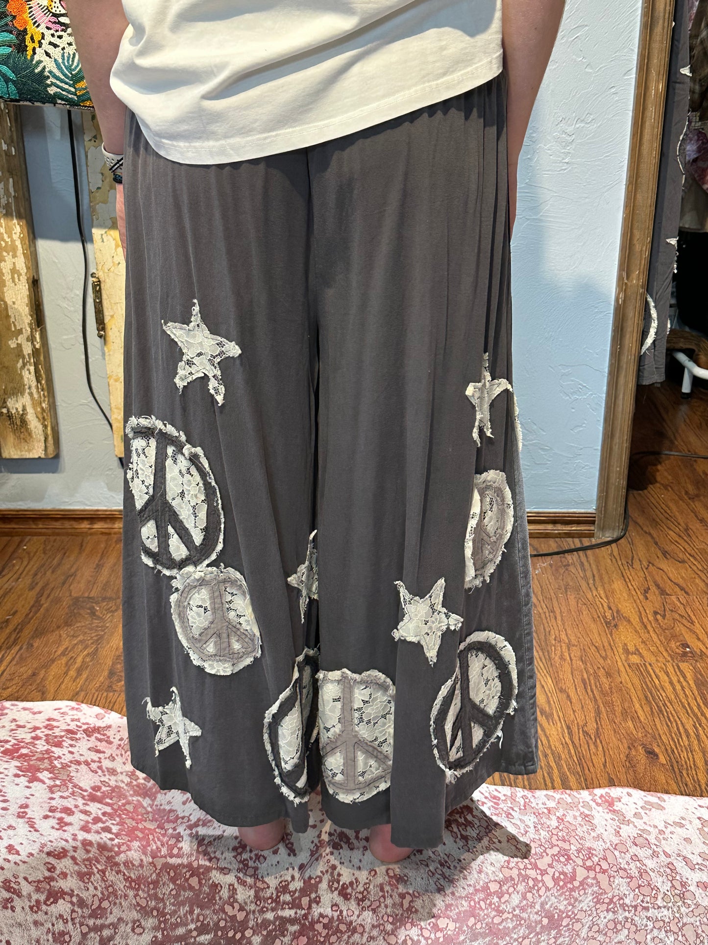 Oli & Hali Peace Star Patchwork Pants