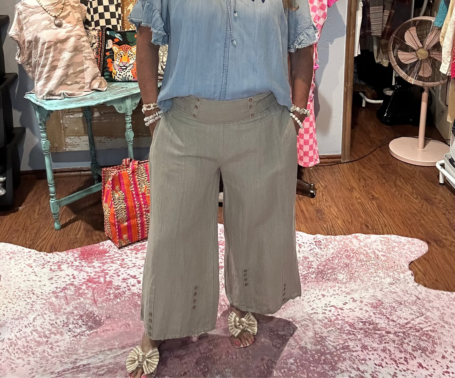 Tan Linen Pants