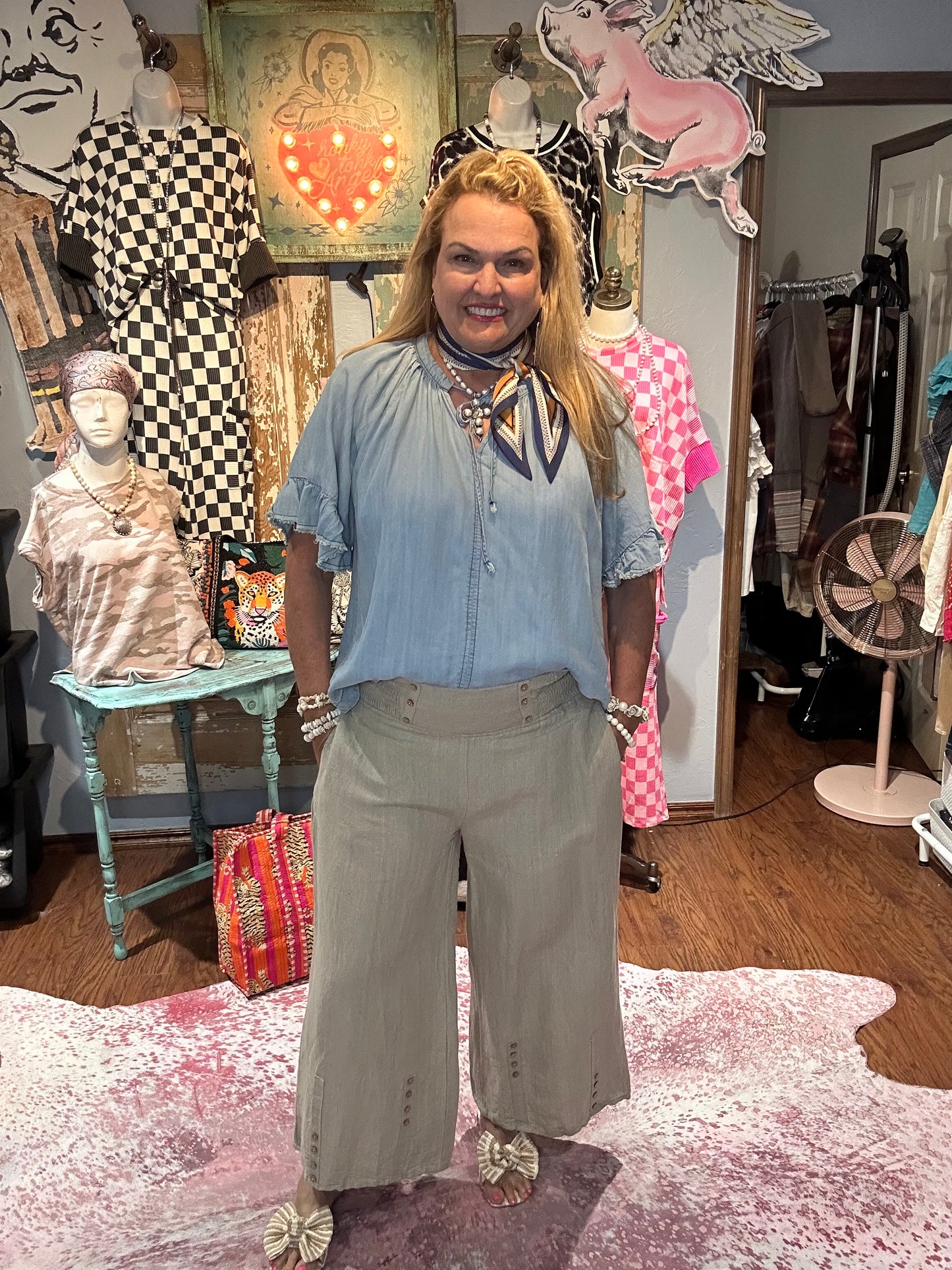 Tan Linen Pants