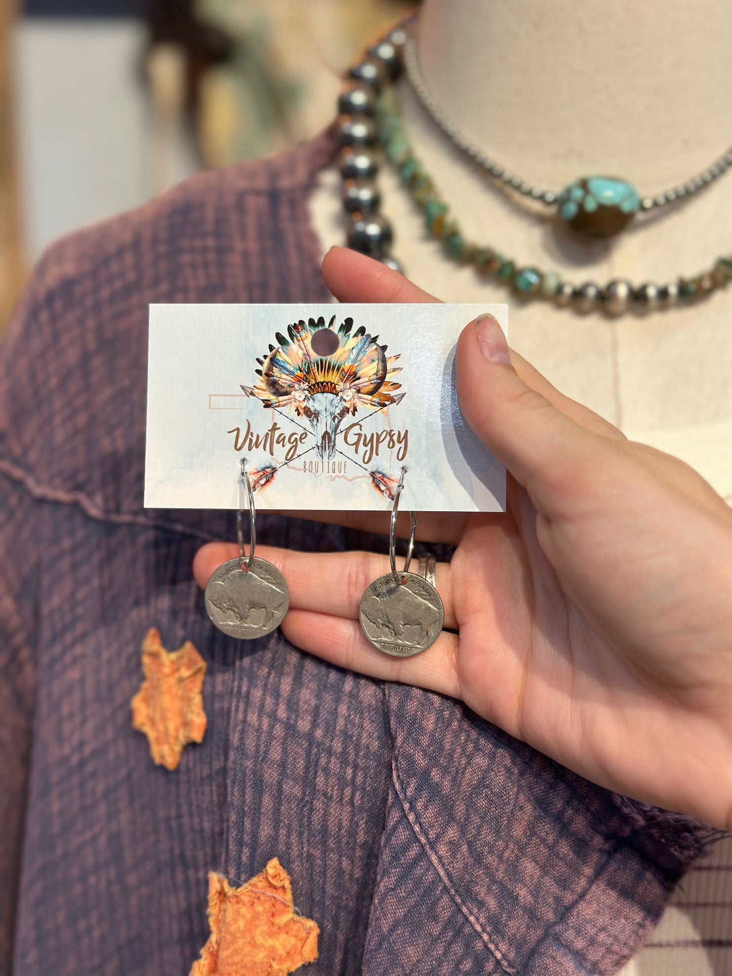 Buffalo Nickel Earrings