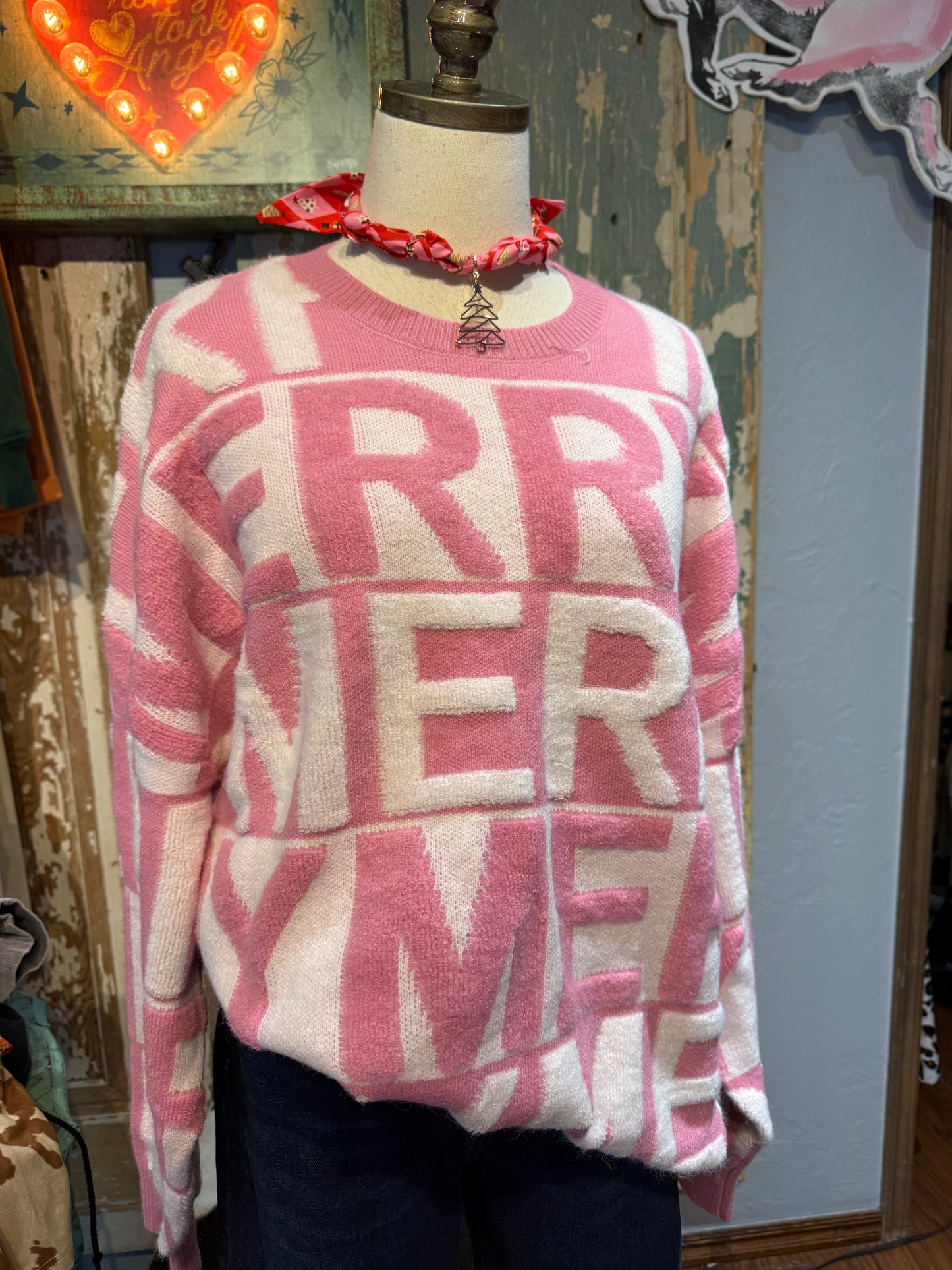 Merry 3D Yarn Pullover Christmas Sweater