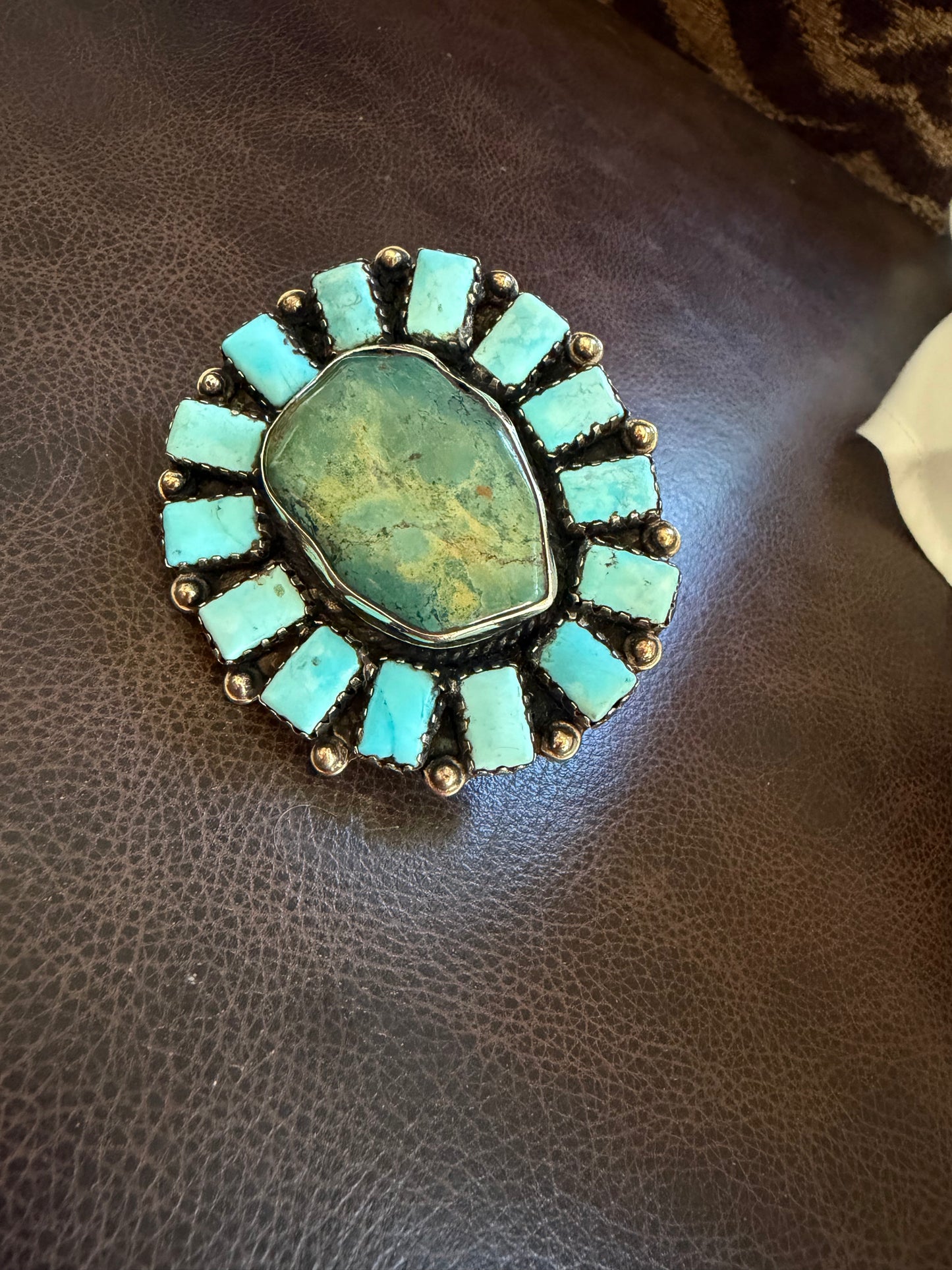Genuine Turquoise Statement Ring