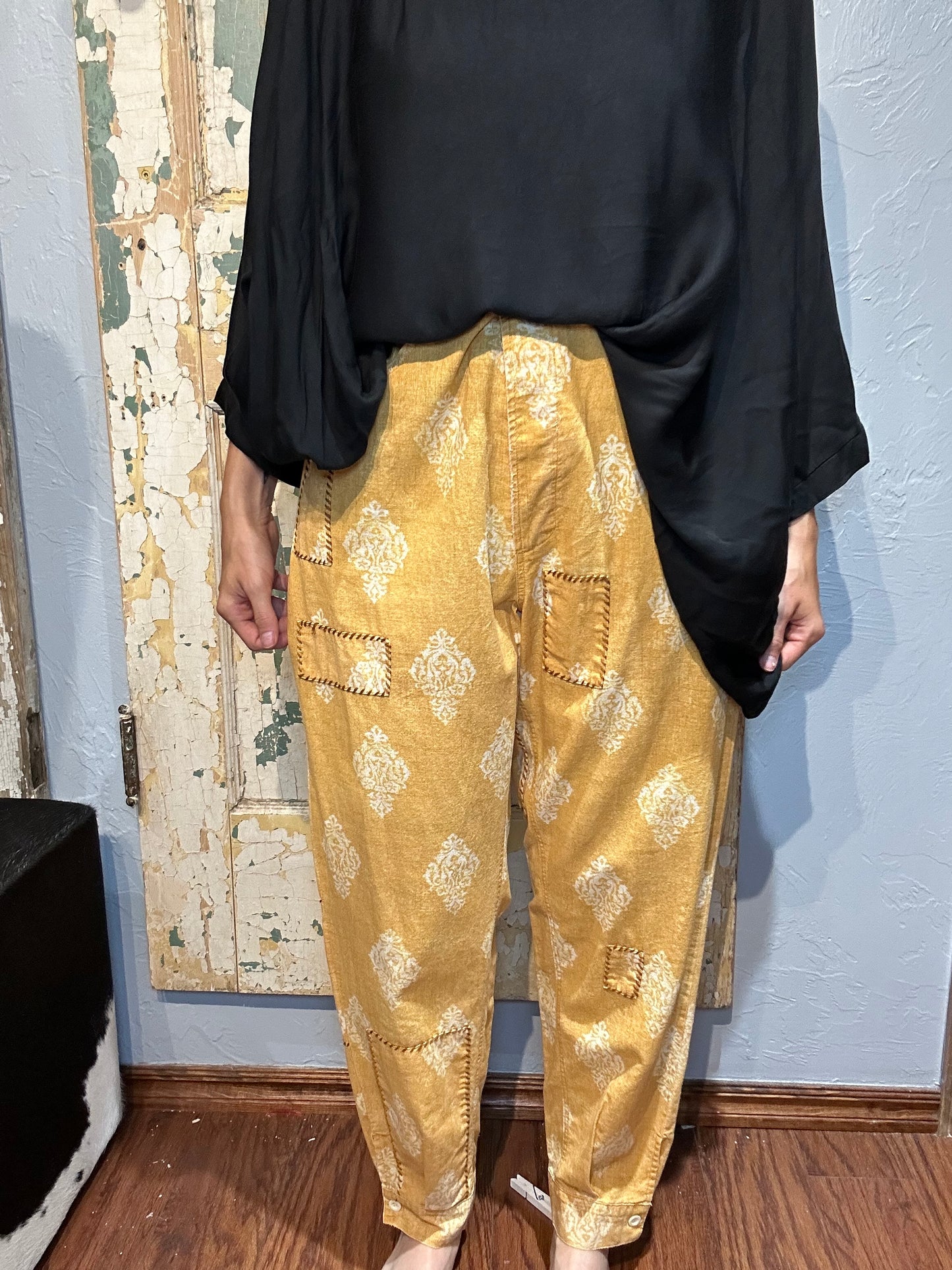 Jaded Gypsy Mustard Traveler Pants