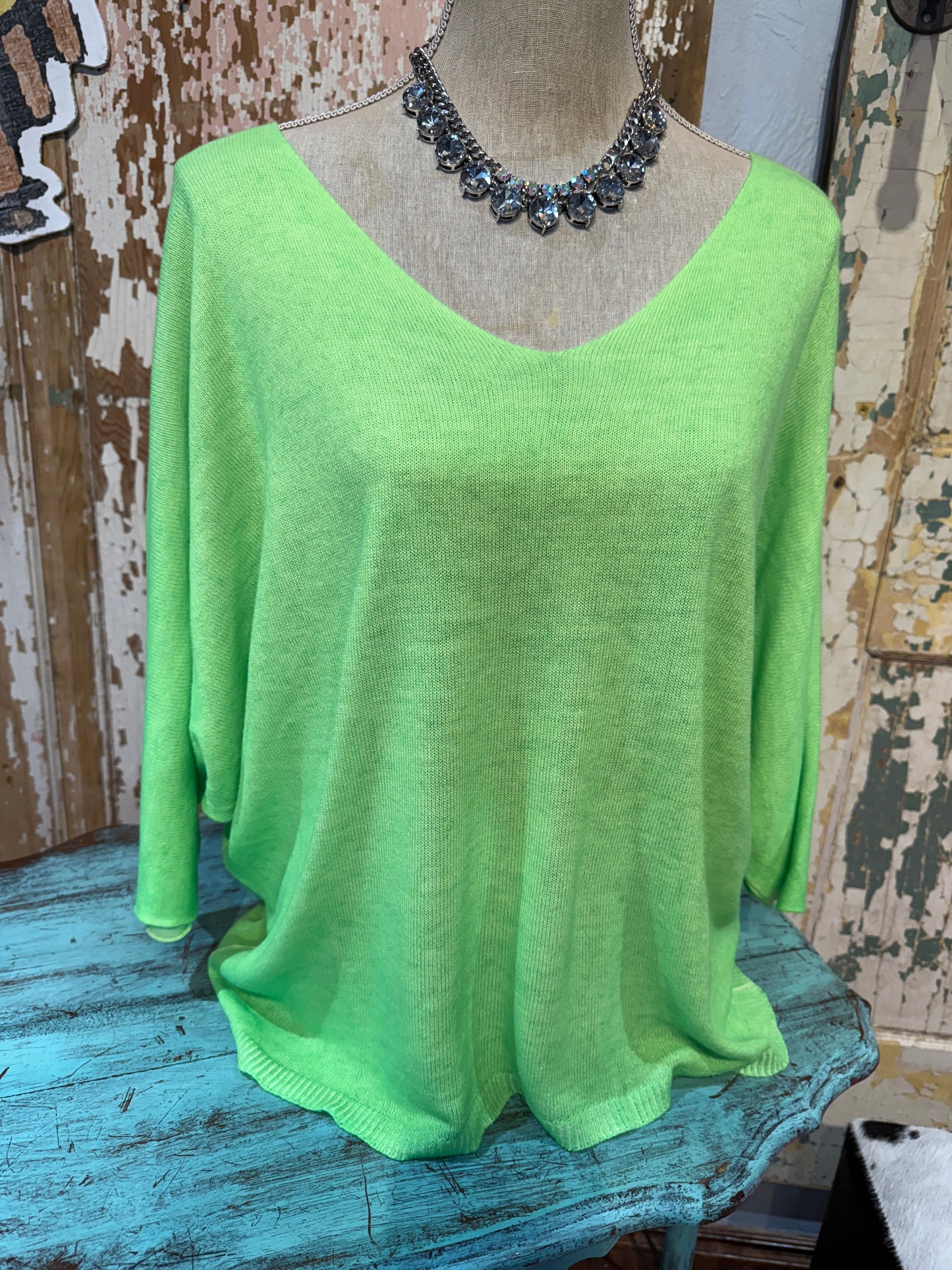 Green Lightweight Knit Top