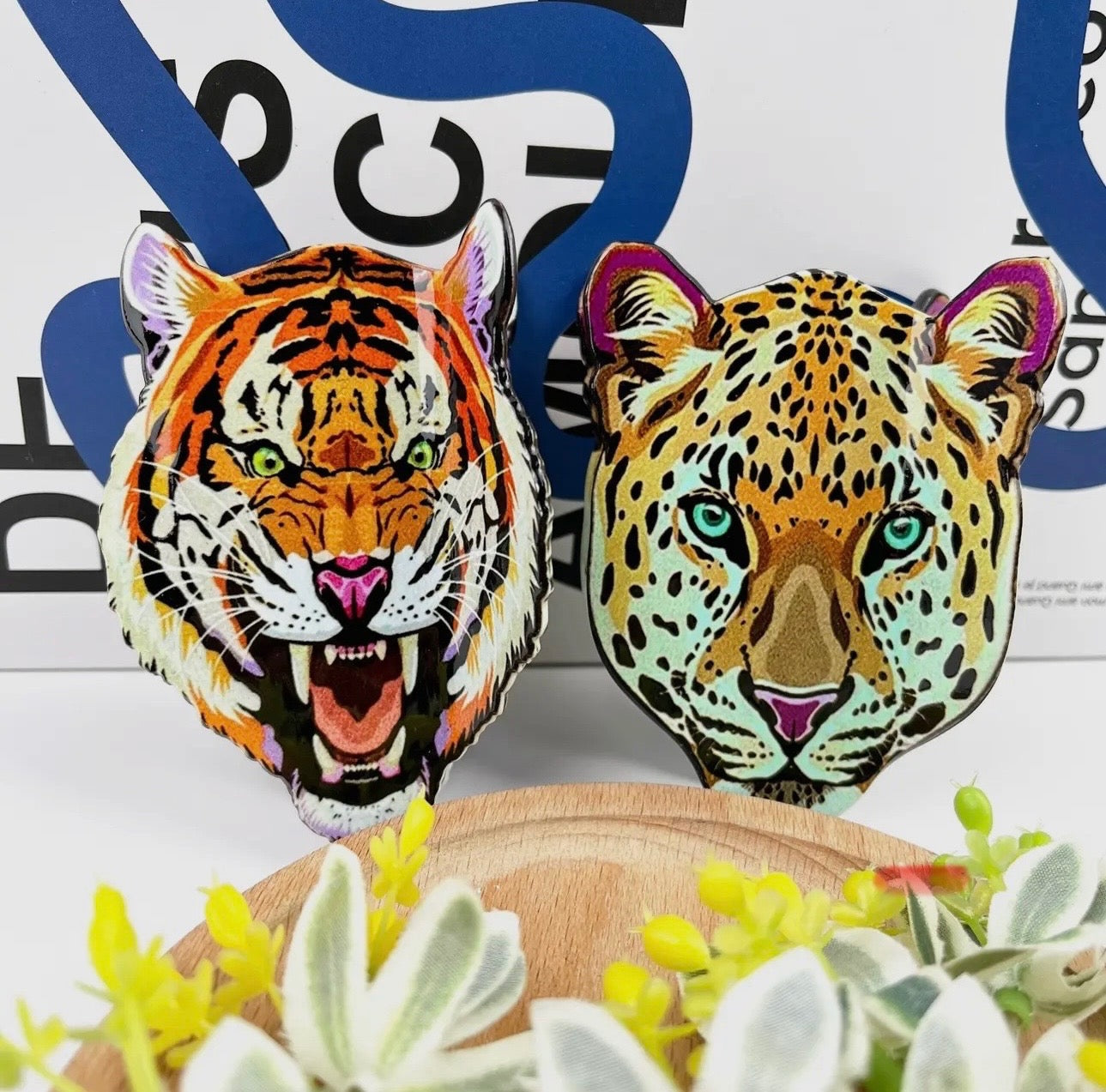 Cheetah Head Hair Clip
