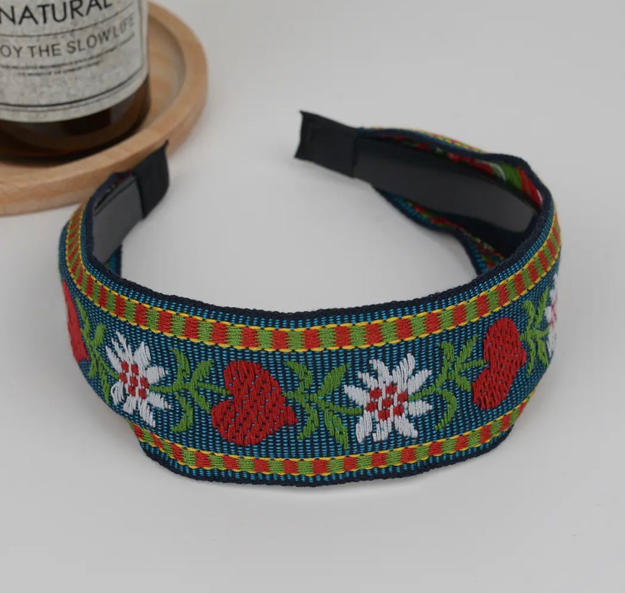 Boho Embroidered Floral Headband