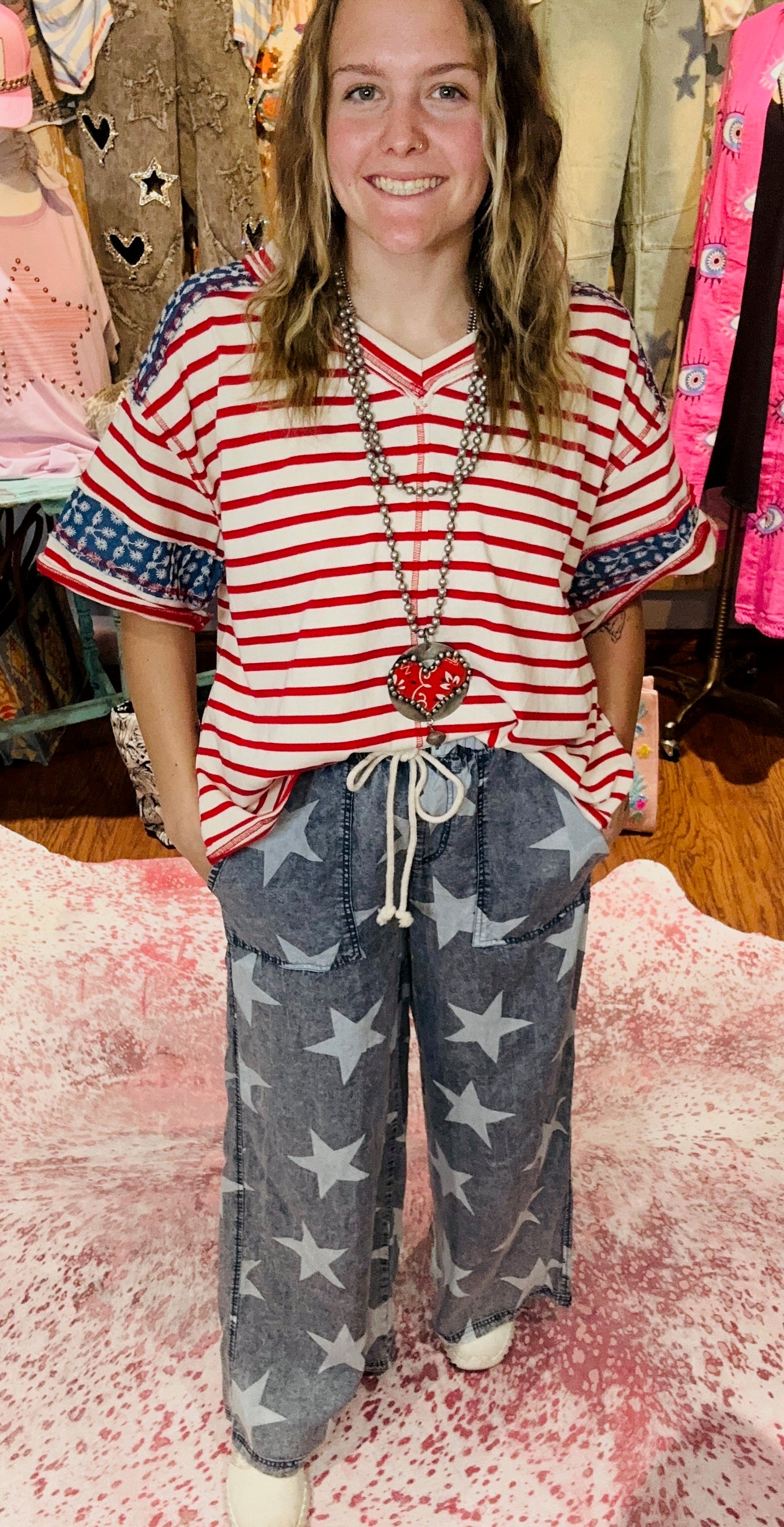 Star Lightweight Drawstring Pants