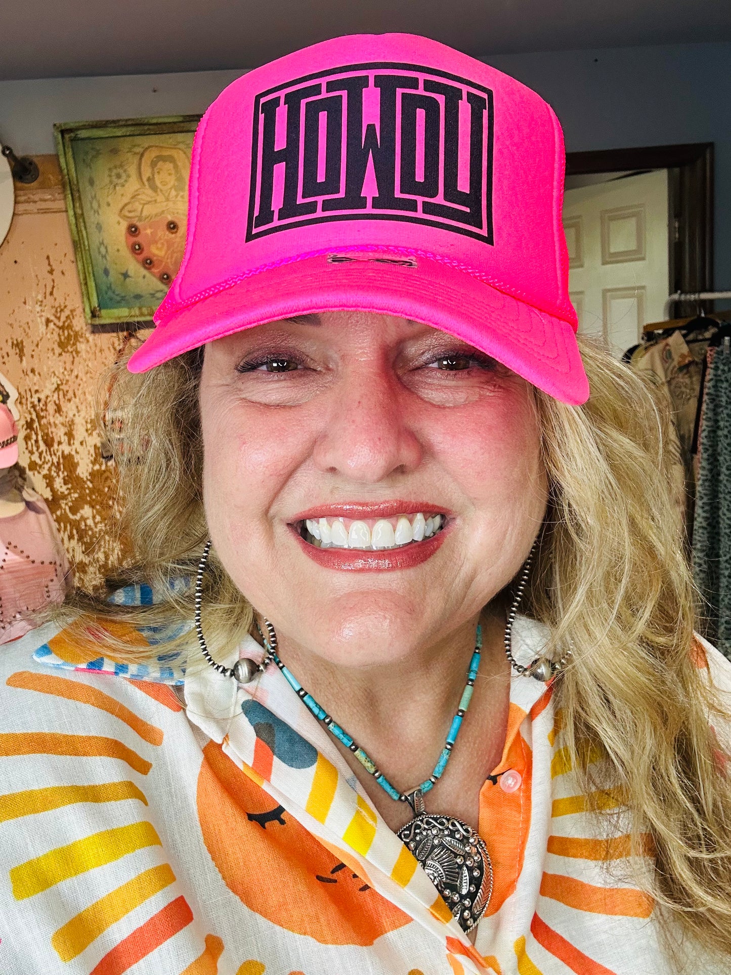 HOWDY Pink Trucker Hat