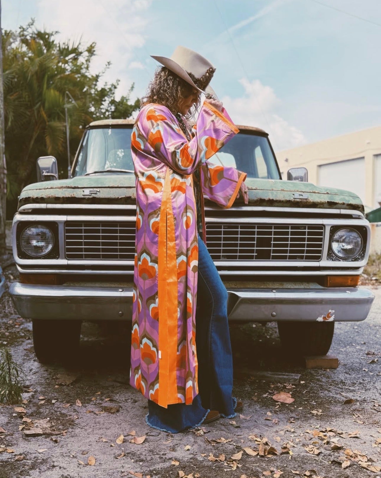 LB Colorful Printed Reversible Duster