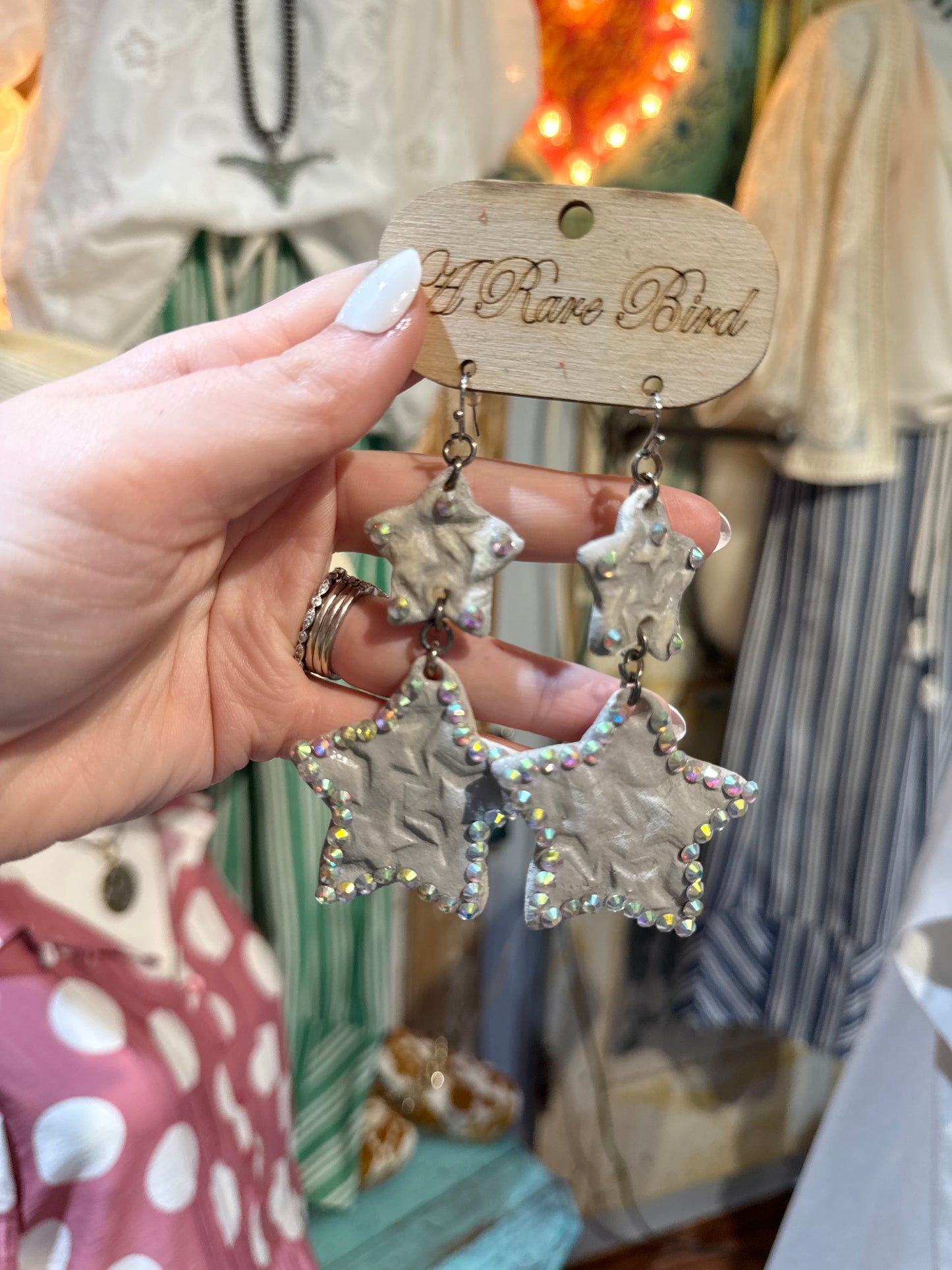 A Rare Bird Star Earrings