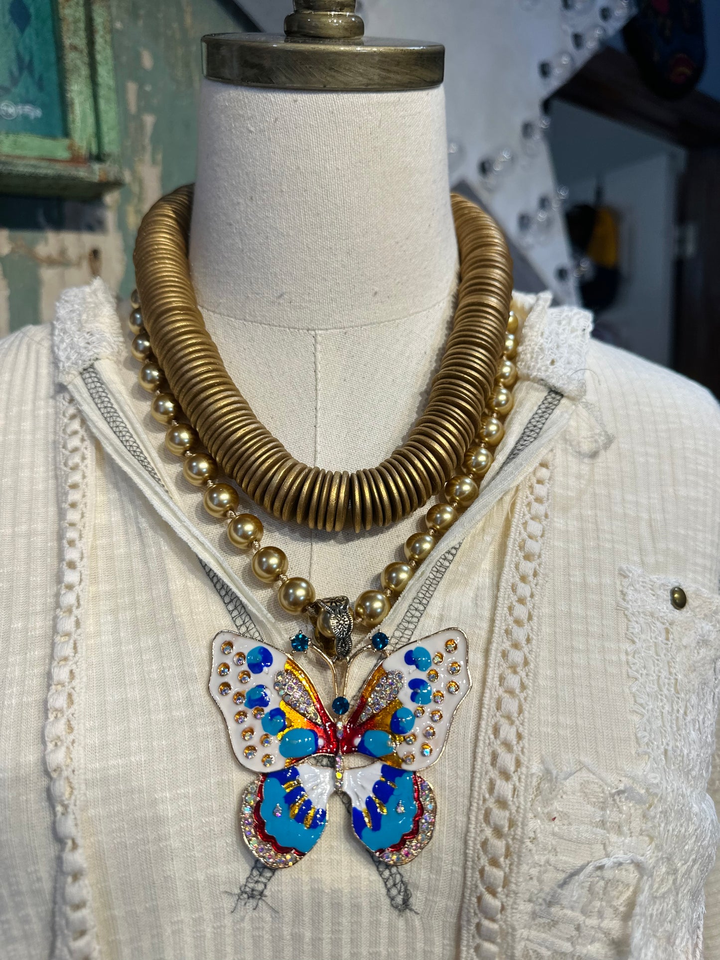 Inspired Gold Butterfly Necklace