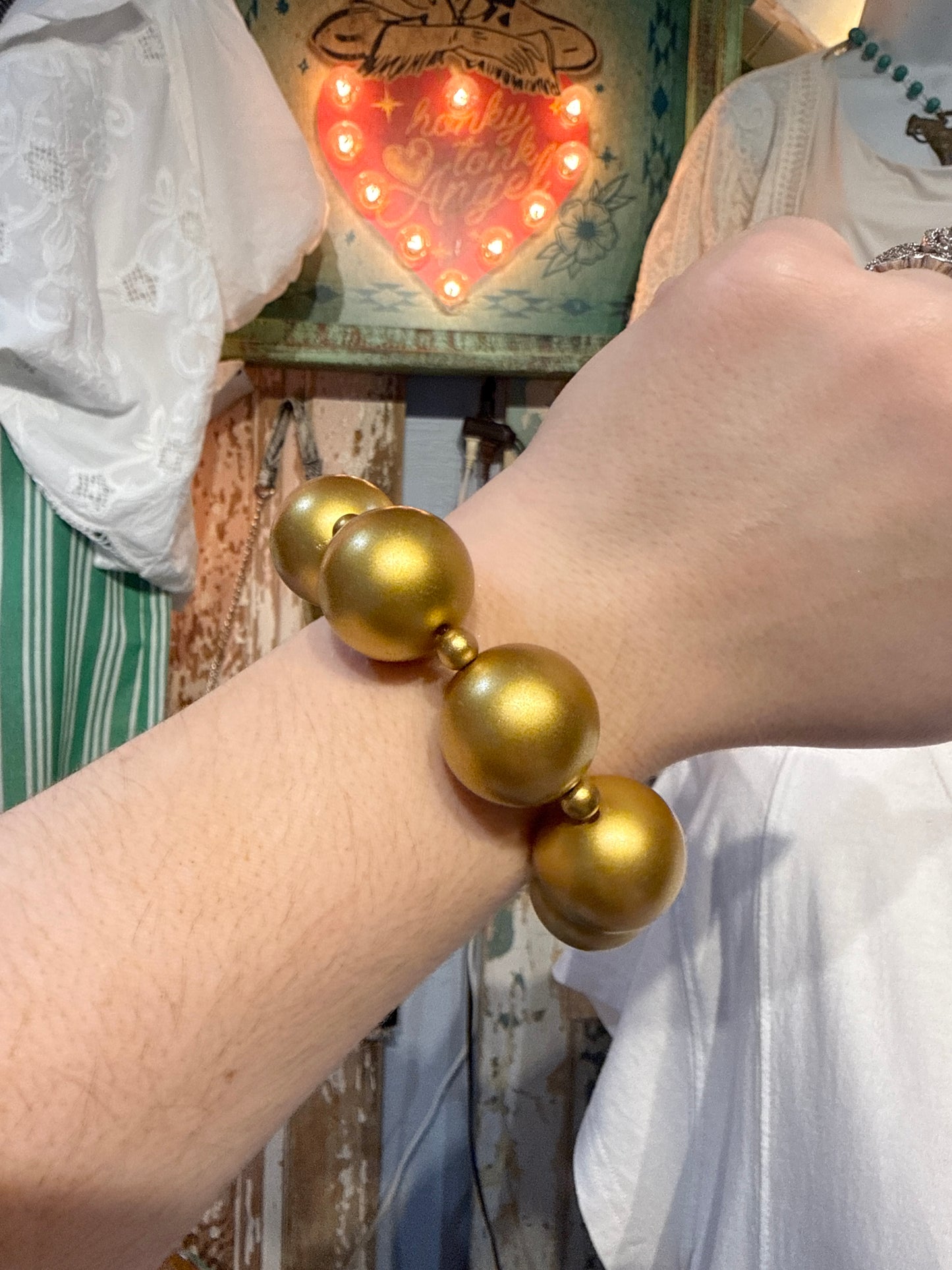 Large Matte Gold Bracelet