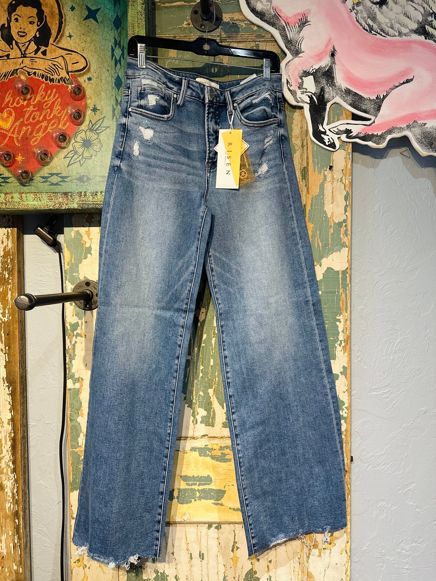 RISEN Mid Rise-Wide Jeans Color Medium