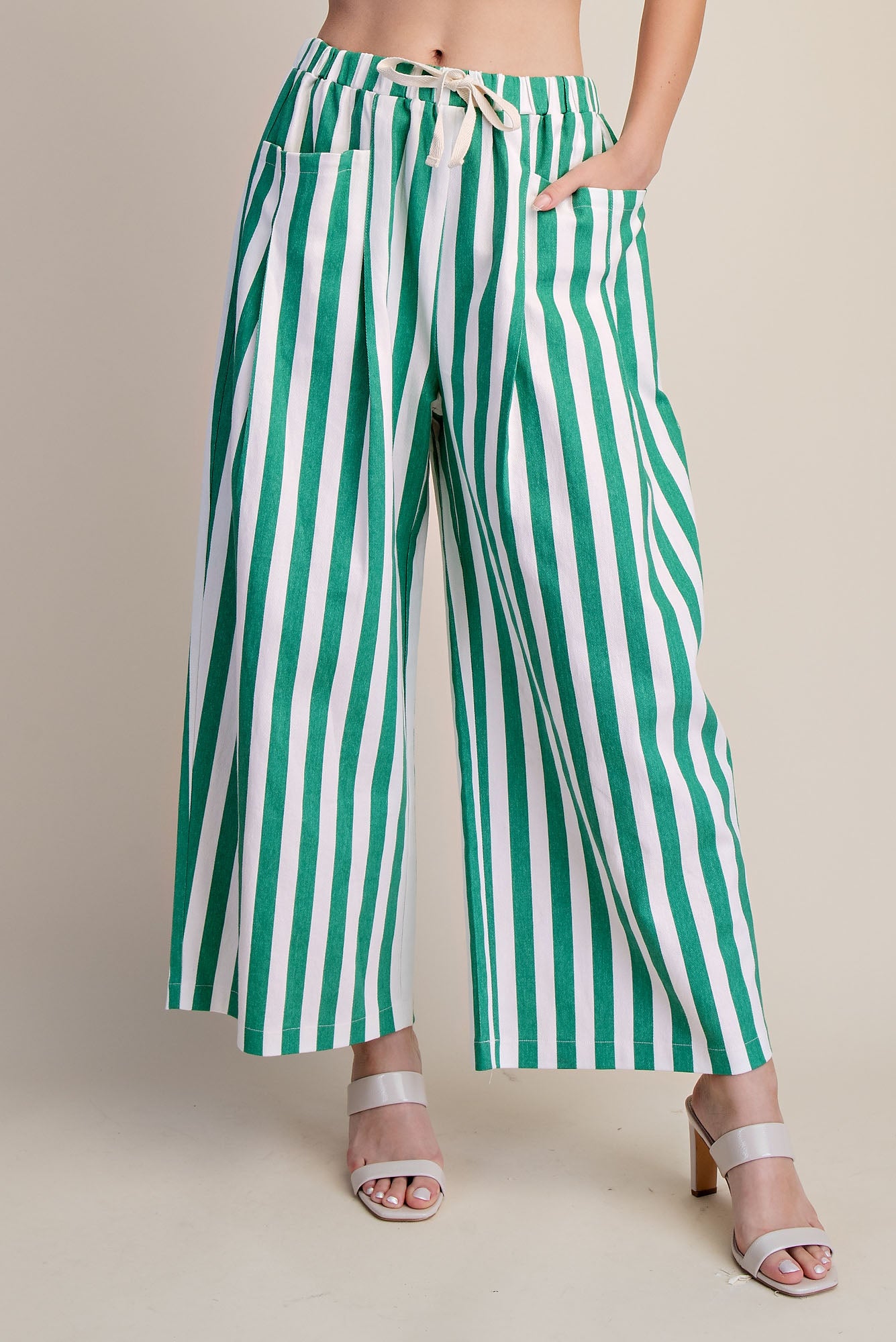 Green Stripe Pants