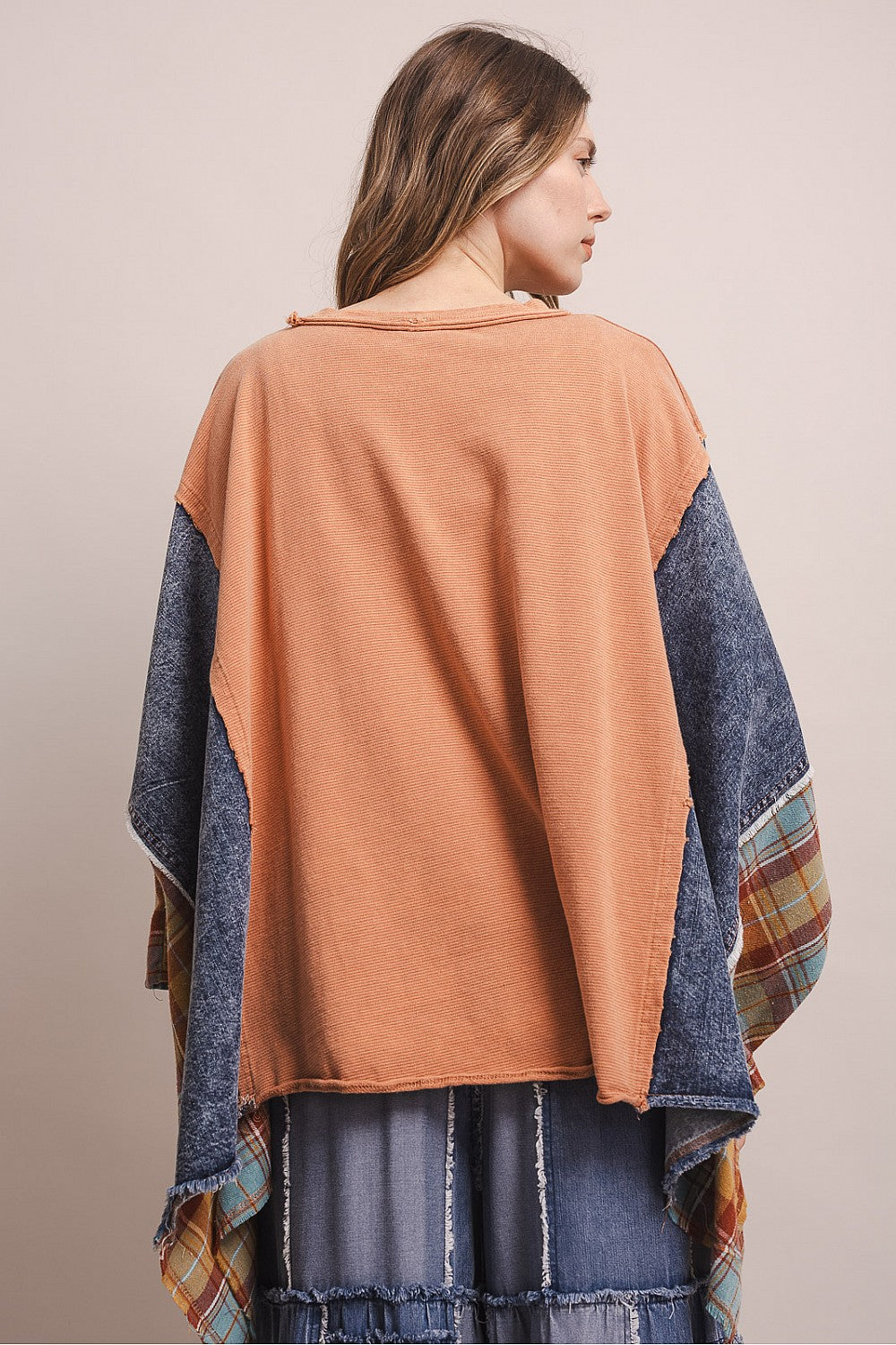 Blue Velvet Coral Denim LOVE Top