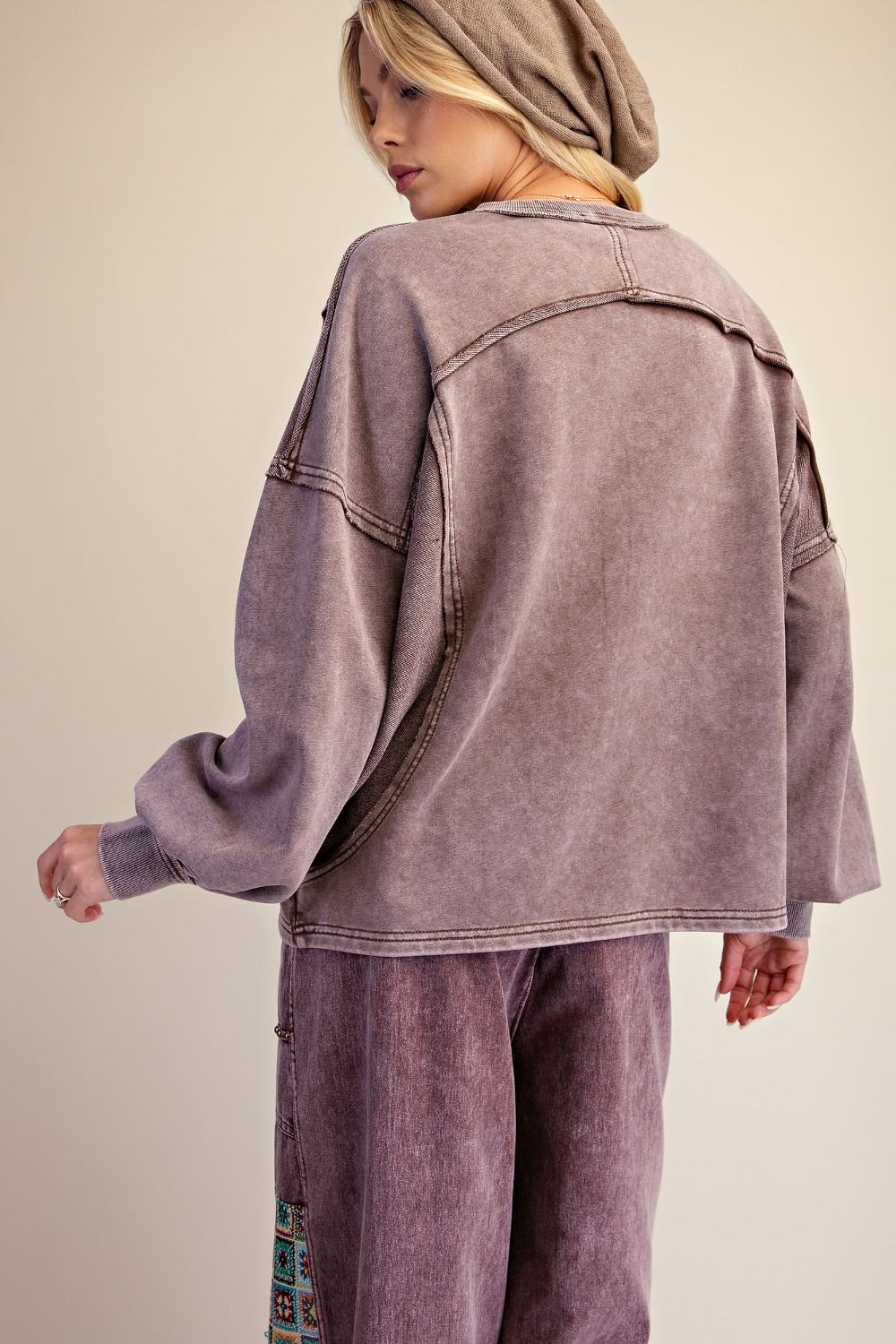 Easel Mocha Pocket Pullover