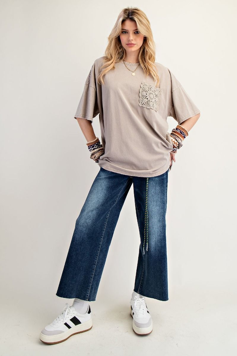 Crochet Pocket Tee Mushroom