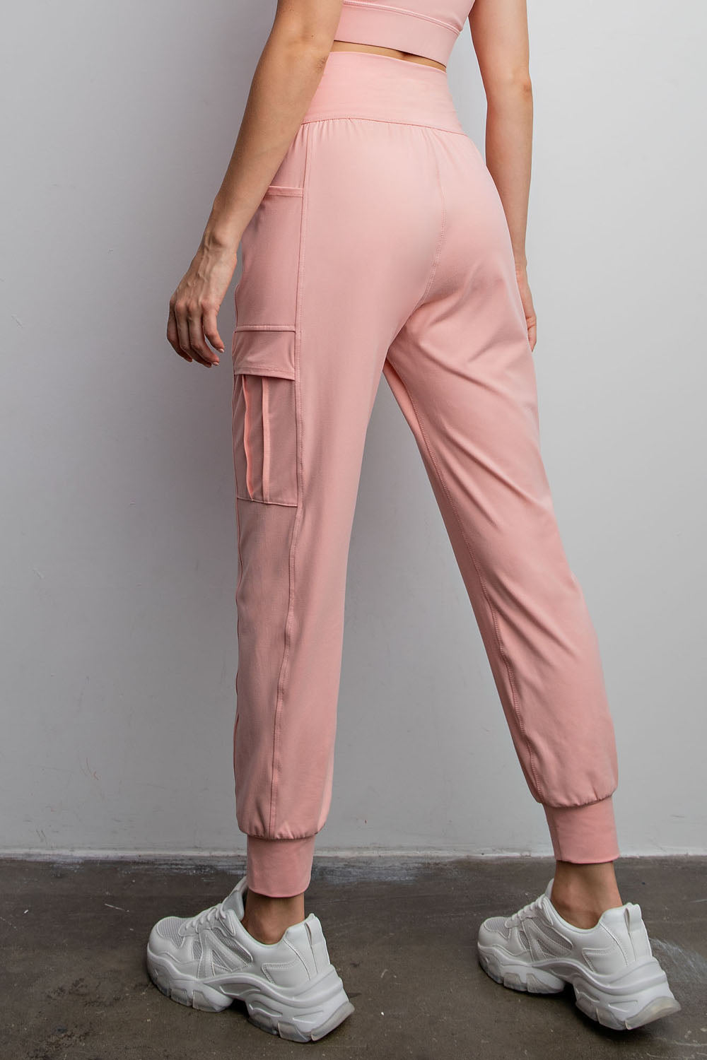 Pink Buttery Soft Cargo Leggings