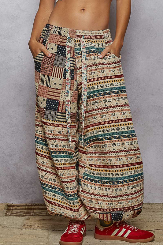 POL Balloon Fit Jogger Almond Multi