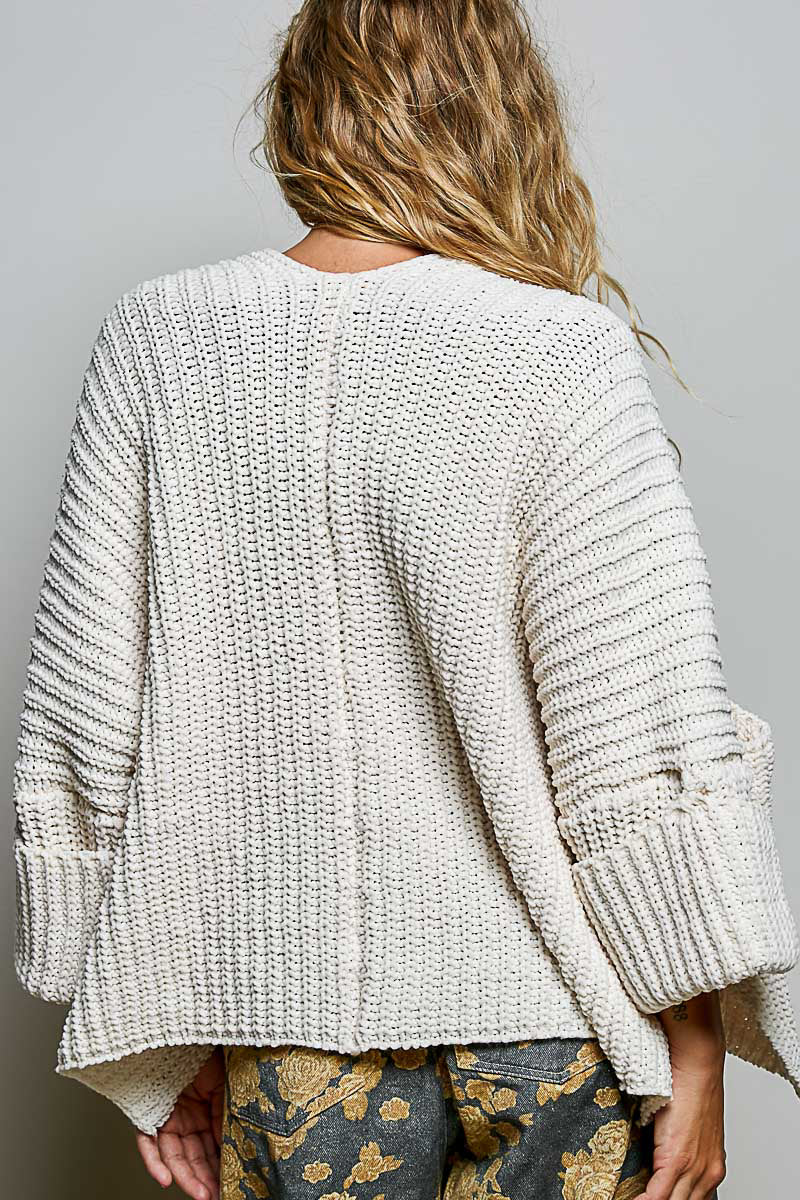 POL Cream Chunky Cardigan
