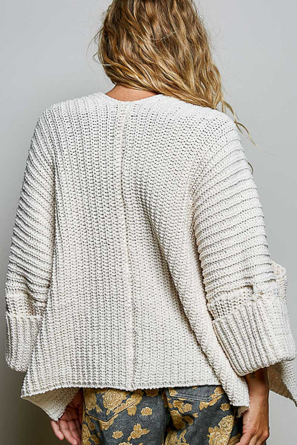 POL Cream Chunky Cardigan