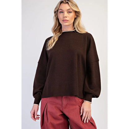 Brown Turtleneck Sweater