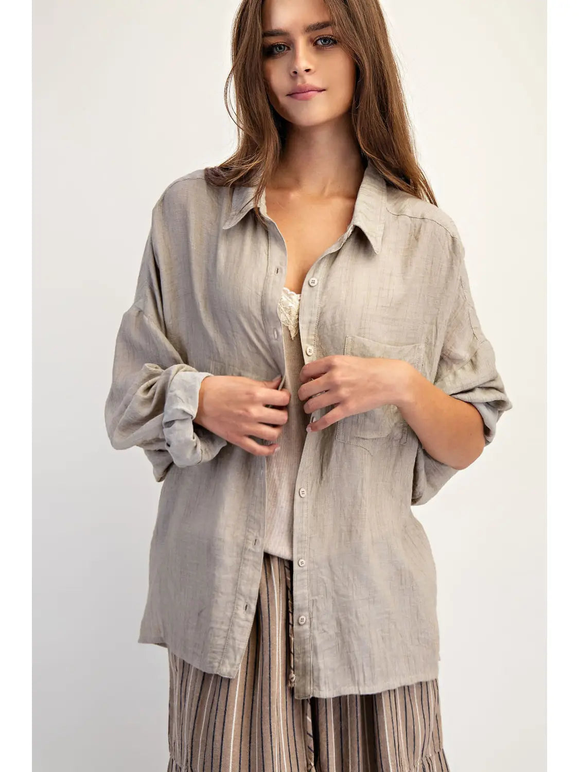 Natural Soft Linen Blend Shirt