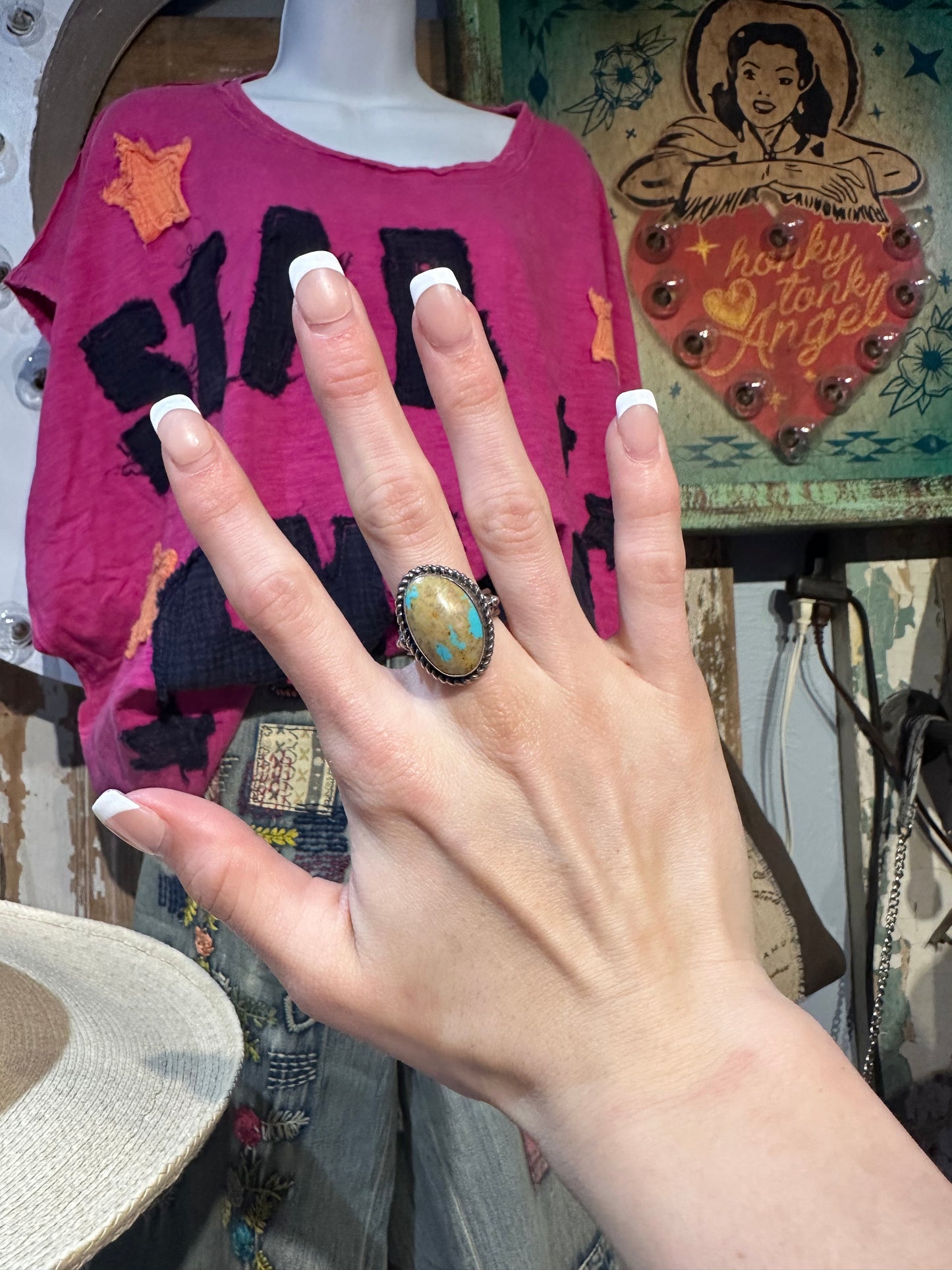 Navajo Kingman Ring Sz 8