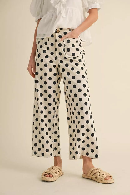 Black Polka Dot Pants