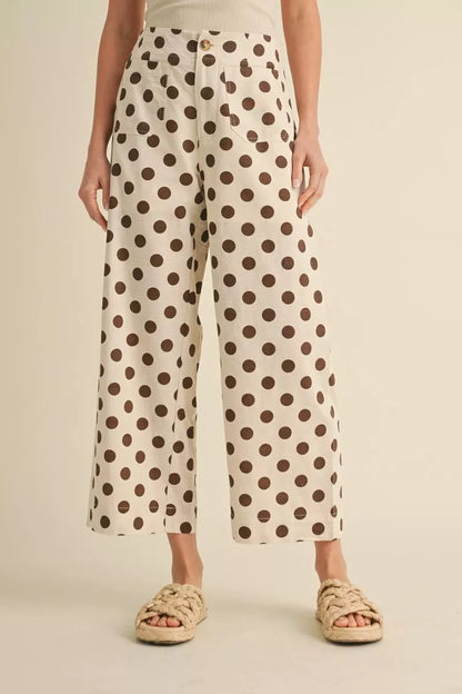 Brown Polka Dot Pants