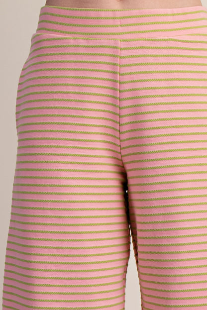 Pink and Green Stripe Crop Pants