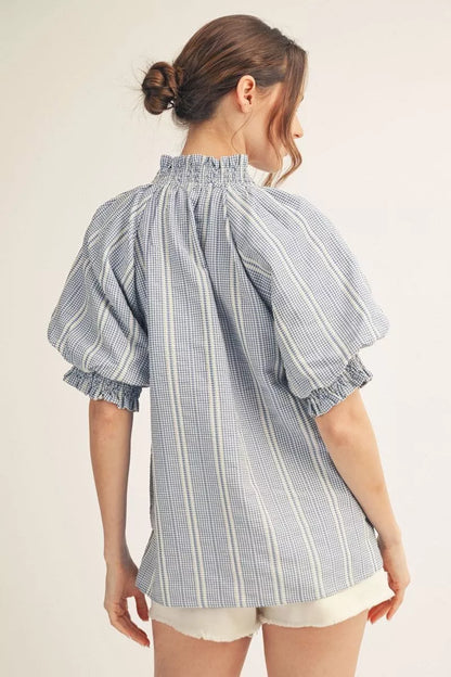 Blue Stripe Top