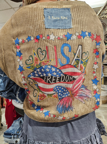 A Rare Bird USA Freedom Waffle Jacket