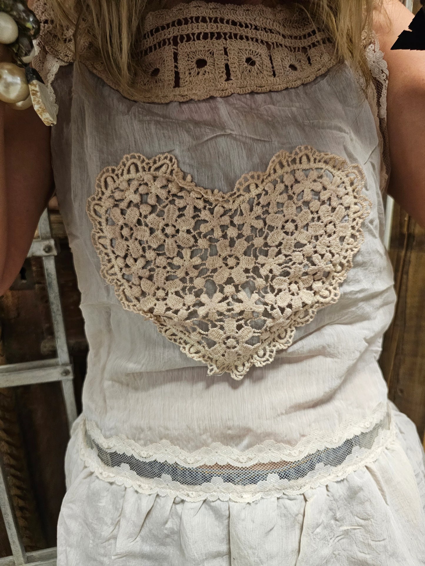 A Rare Bird Heart Pinafore
