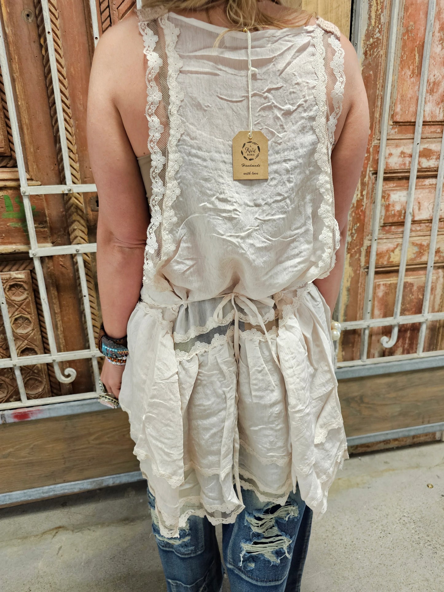 A Rare Bird Heart Pinafore