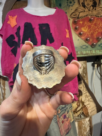 Navajo Royston & Spiney Oyster Ring Size 7