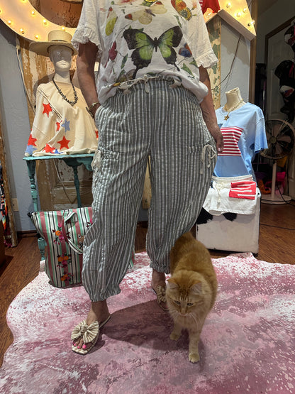 Dry Herb Stripe Jogger Pants