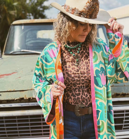 Reversible Floral Duster