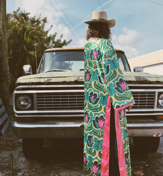 Reversible Floral Duster