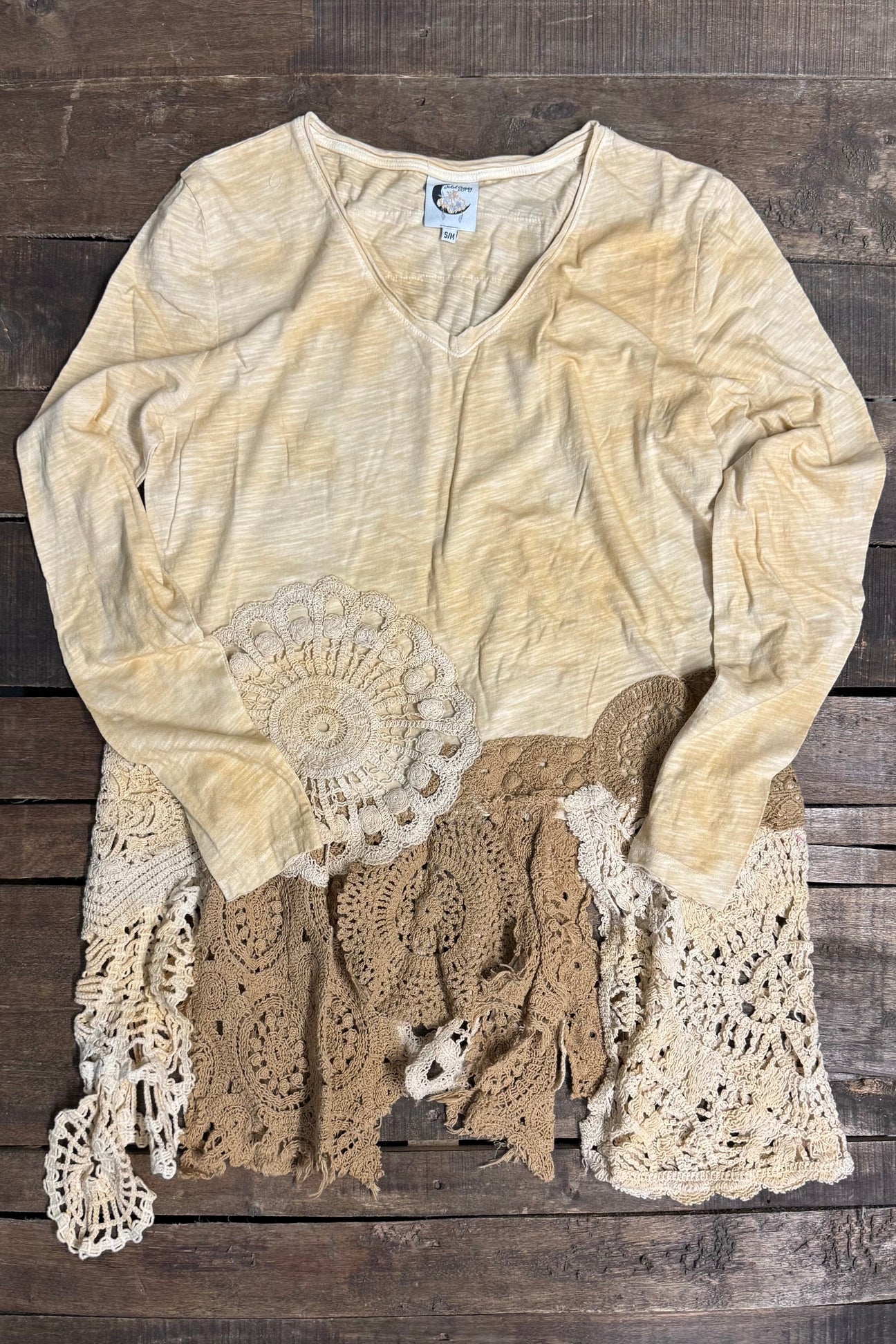 Jaded Gypsy Squared Away Top Oatmeal