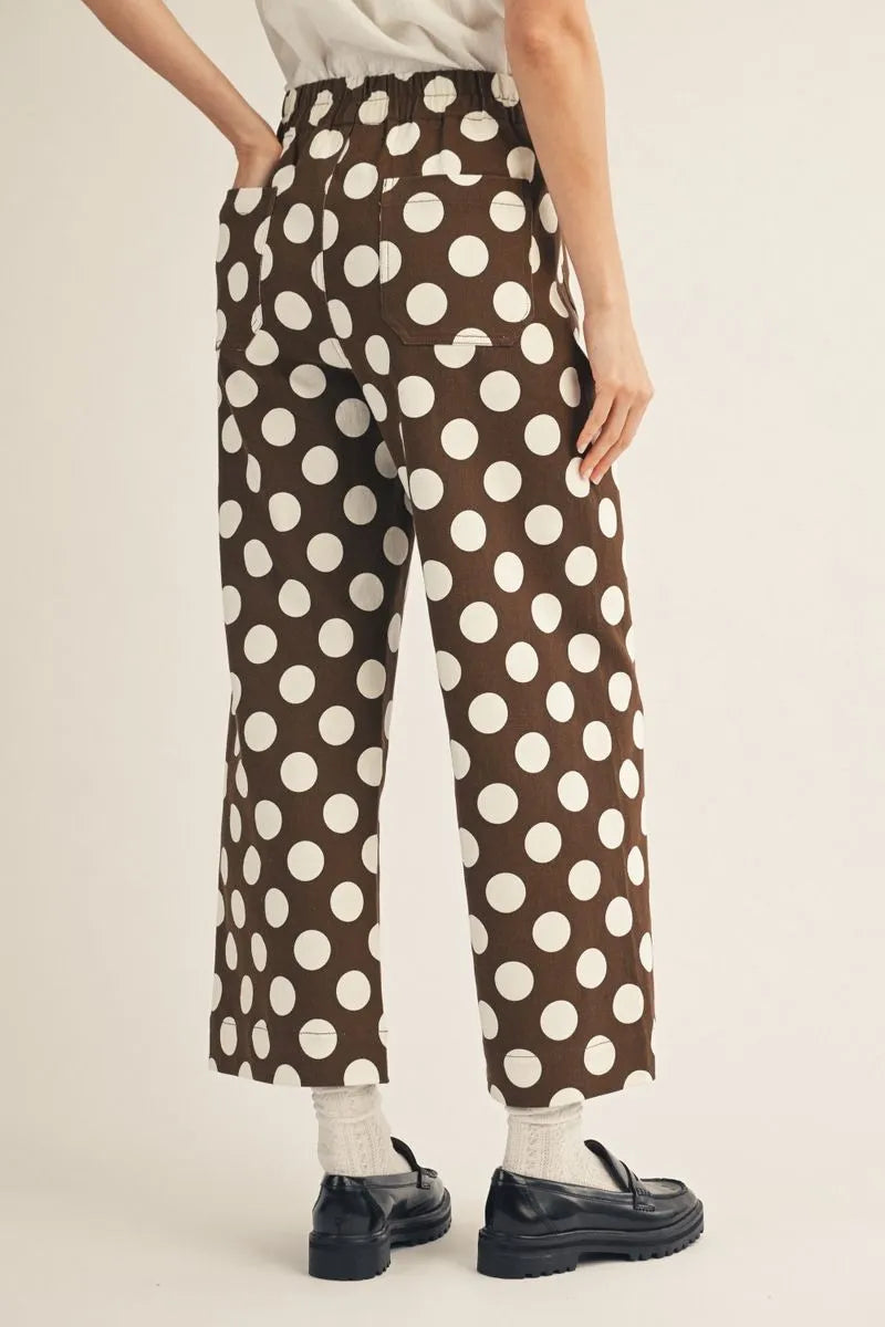 Brown Polka Dot Pants