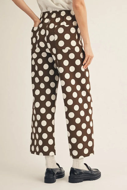 Brown Polka Dot Pants
