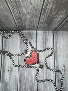 Bandana Heart Necklace