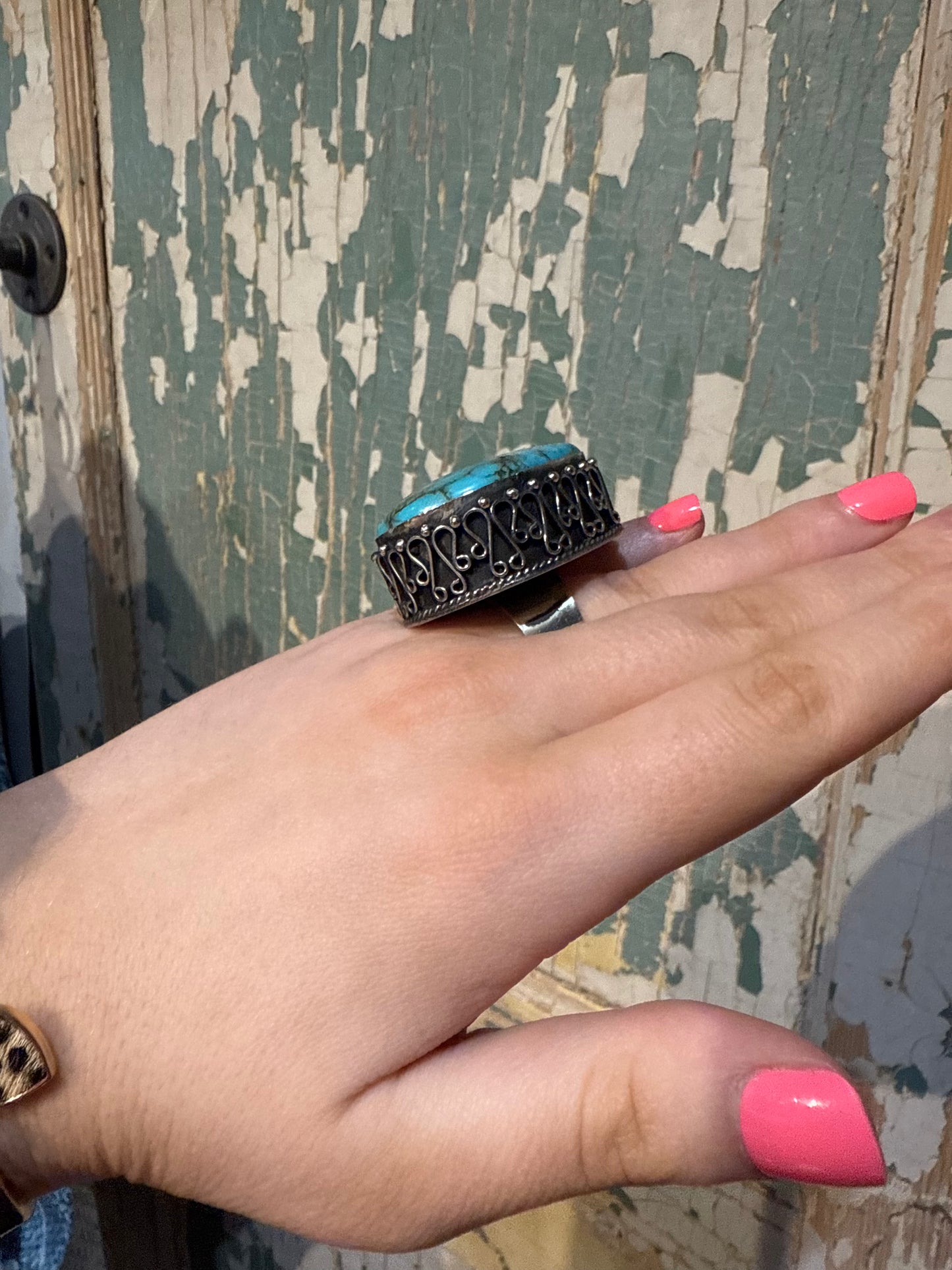Tibetan Turquoise Adjustable Ring