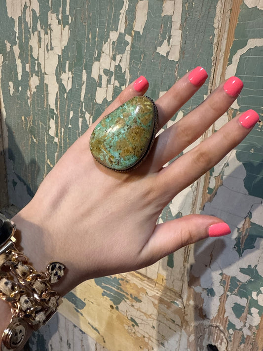 Tibetan Turquoise Adjustable Ring