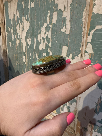 Tibetan Turquoise Adjustable Ring
