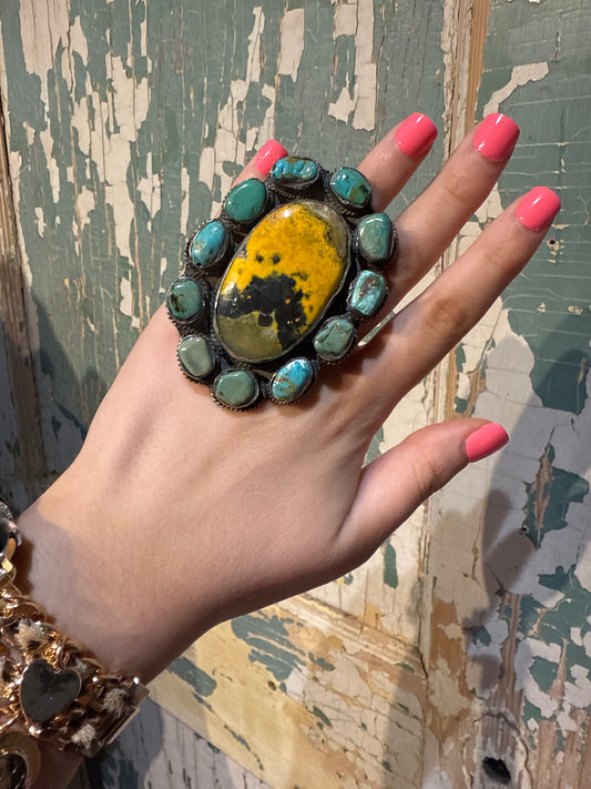 Tibetan Turquoise Adjustable Ring