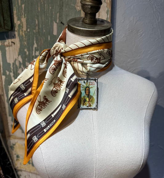 Horse Drawn Carriage Inspired Twilly Scarf