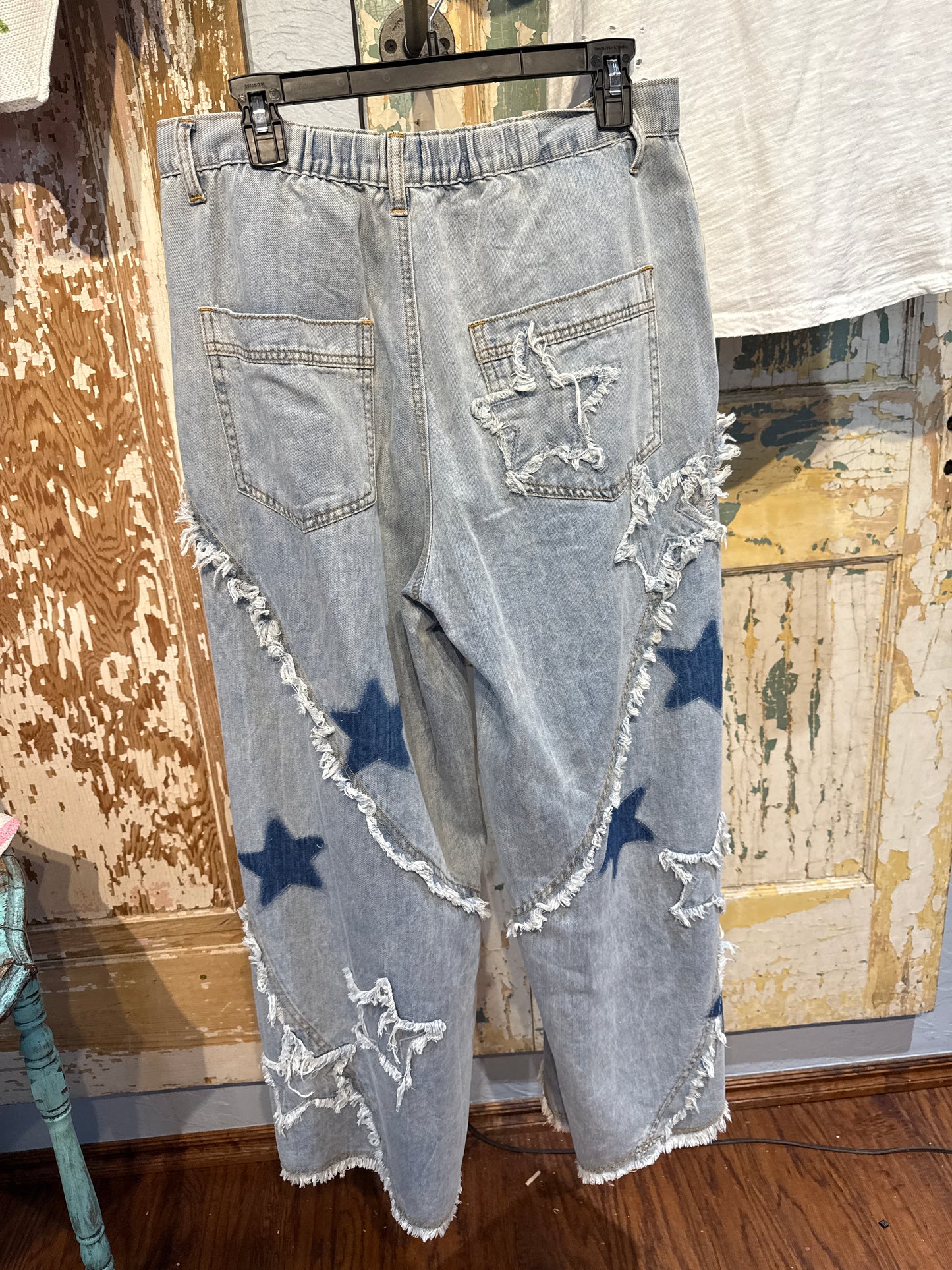POL Star Studded Patchwork Jeans