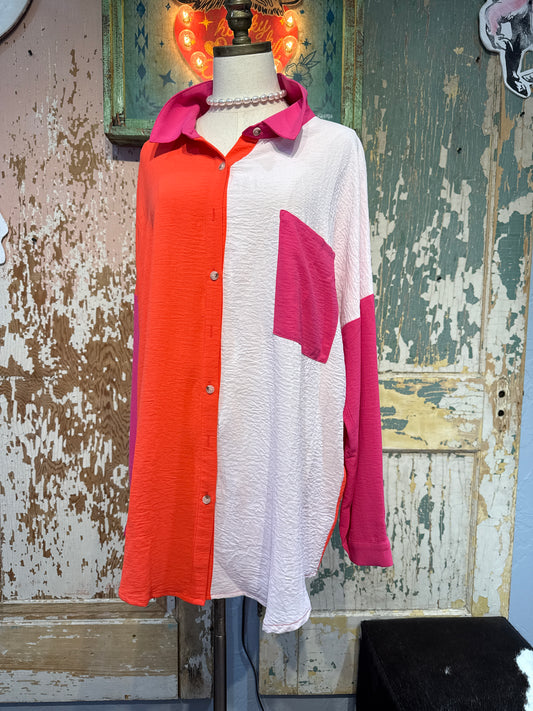 Davi & Dani Color Block Top